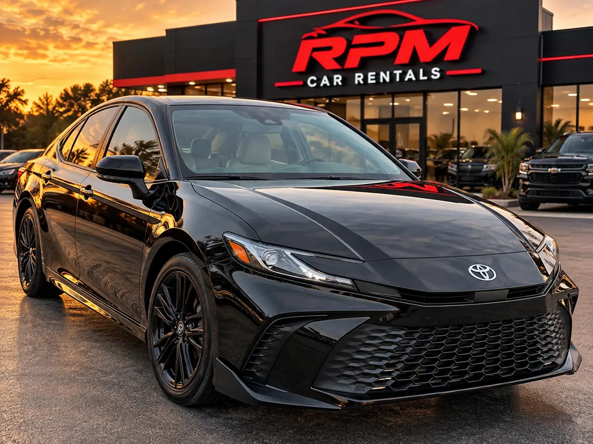 Black Toyota Camry sedan